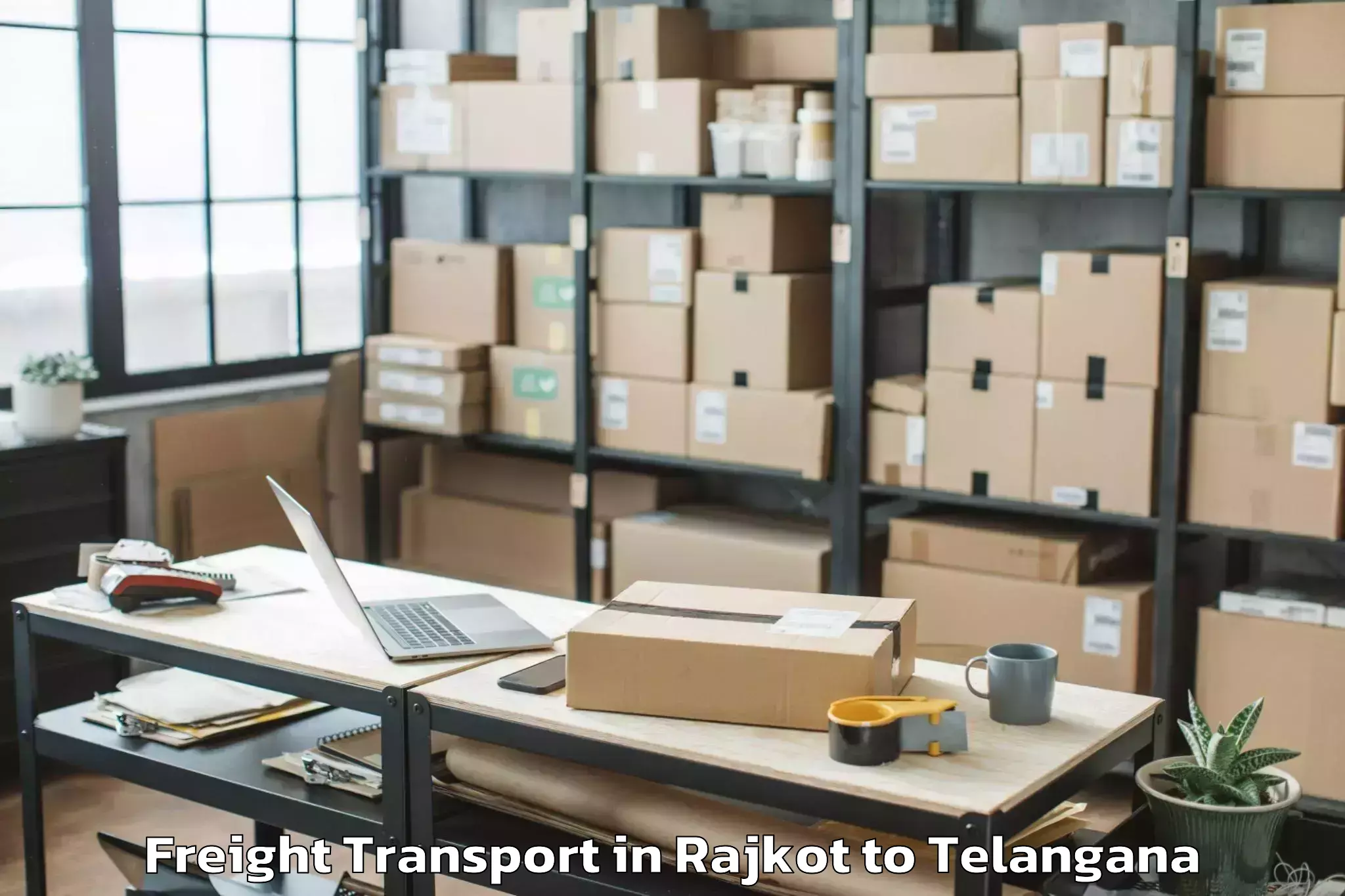 Efficient Rajkot to Madgulapally Freight Transport